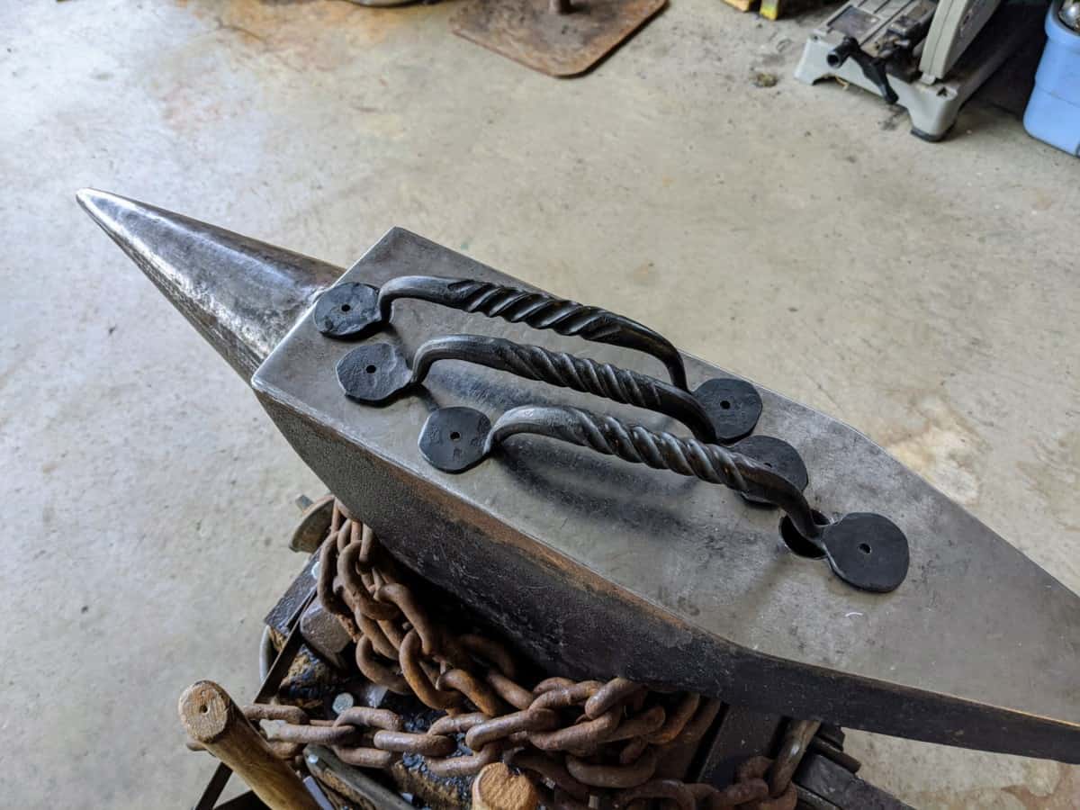 Blacksmith Made Twisted Door Pulls